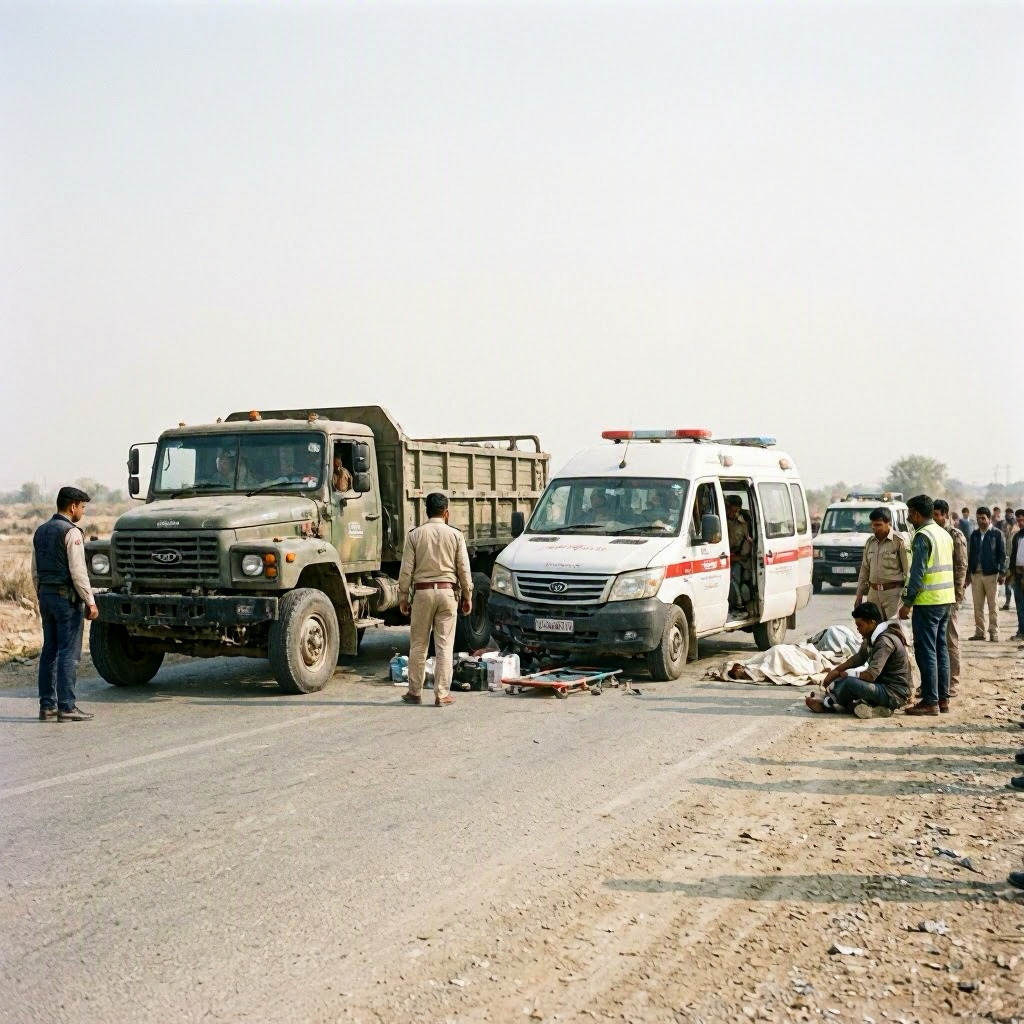 Rajasthan Tragedy: Ambulance-Truck Collision Claims 3 Lives in Suratgarh