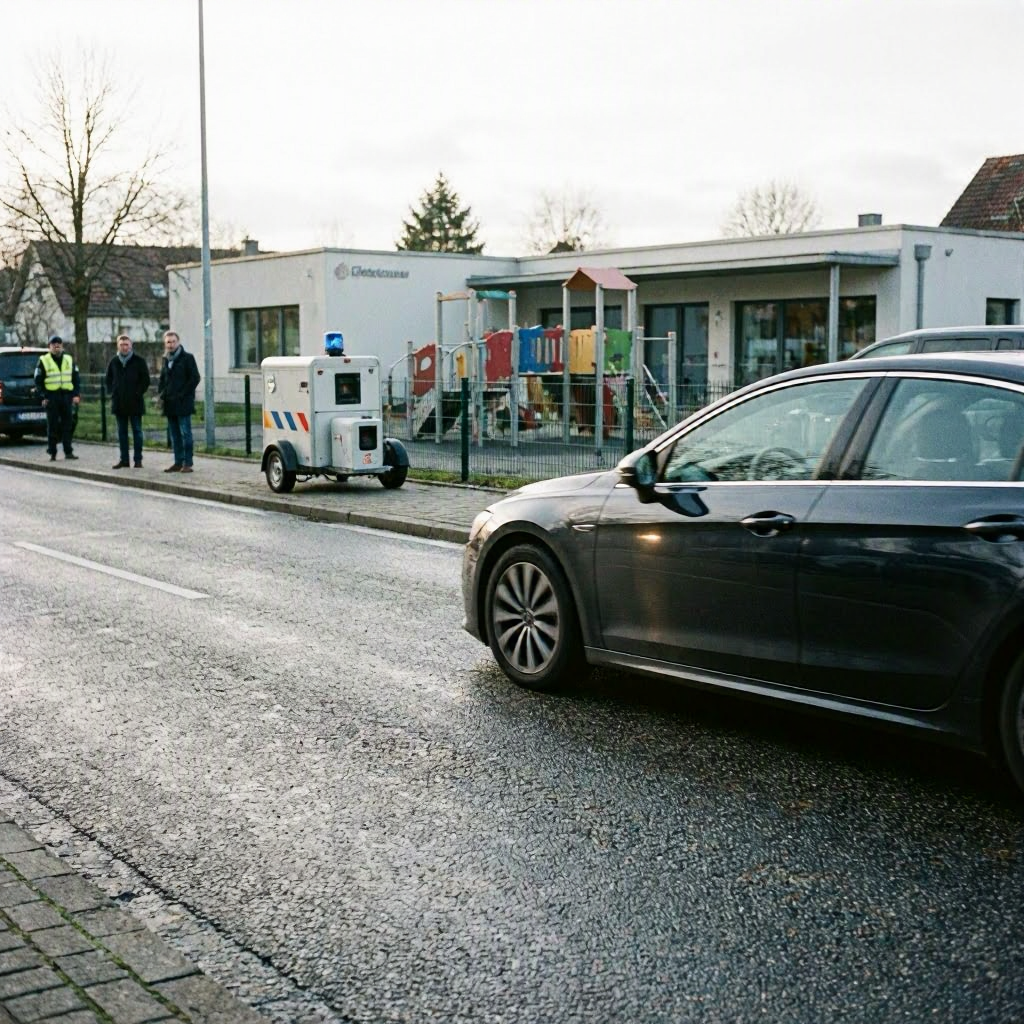 Raser mit 134 km/h in Tempo-30-Zone an Kita geblitzt