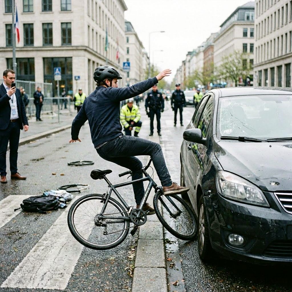 Rollerfahrer in Lebensgefahr nach Kollision mit Auto auf Bundesstraße