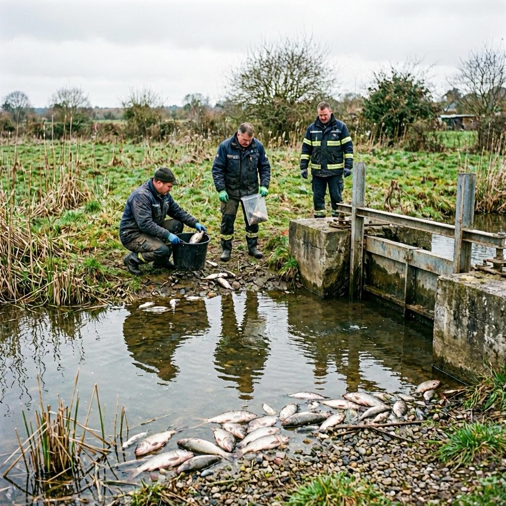 Schieberbeschädigung verursacht Fischsterben im Weiher von Thyrnau