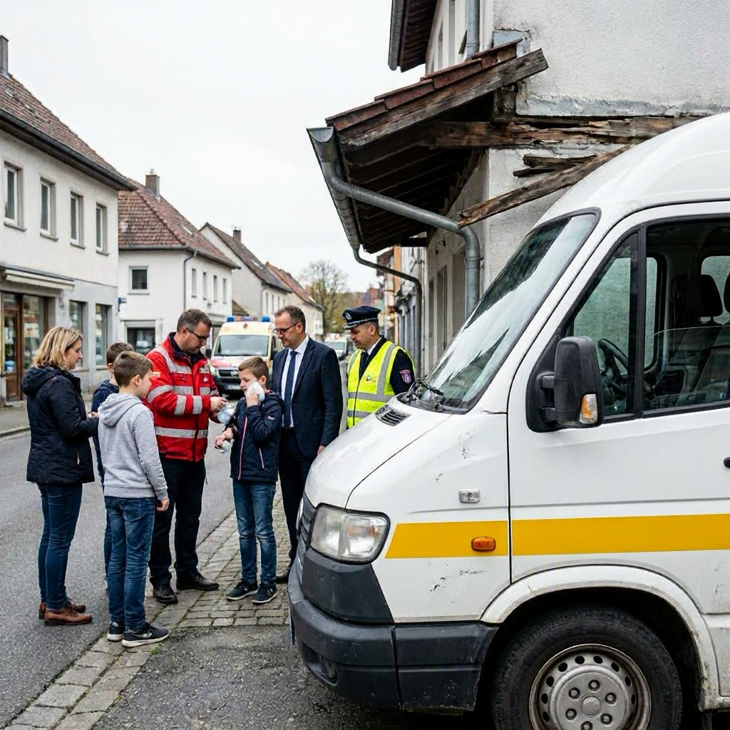 Schulbusunfall in Salem: Kinder bei Zusammenstoß leicht verletzt