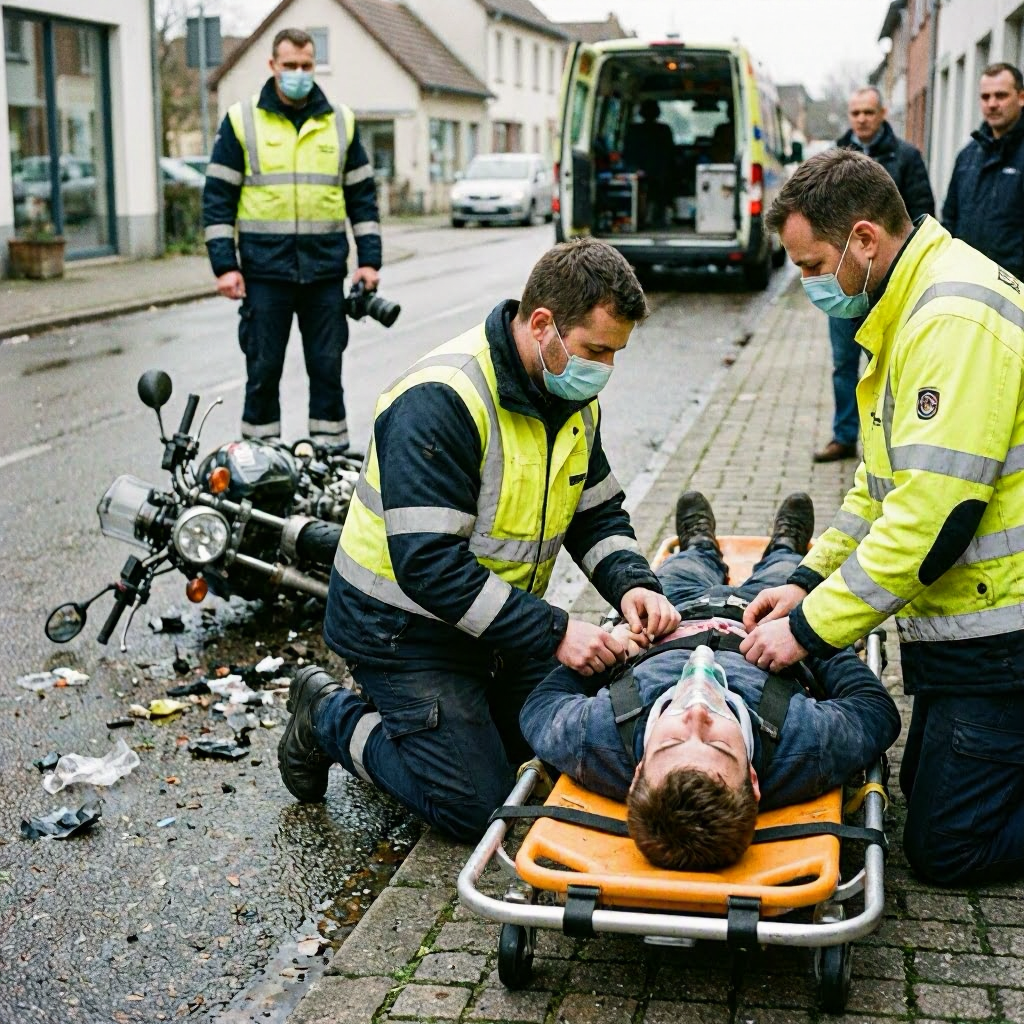 Schwerer Motorradunfall in Steinfeld: 24-Jähriger verletzt