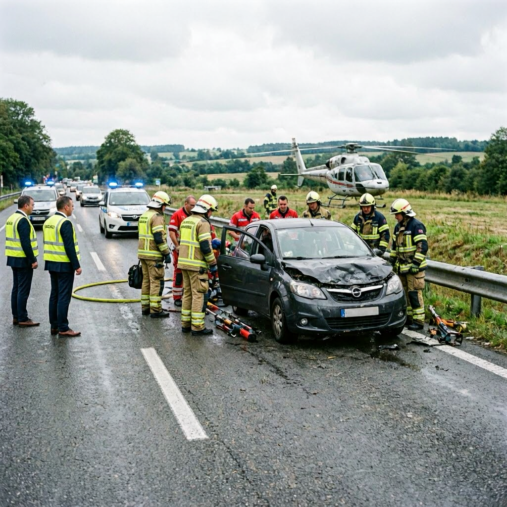 Schwerer Unfall bei Hechingen: B27 Richtung Balingen gesperrt