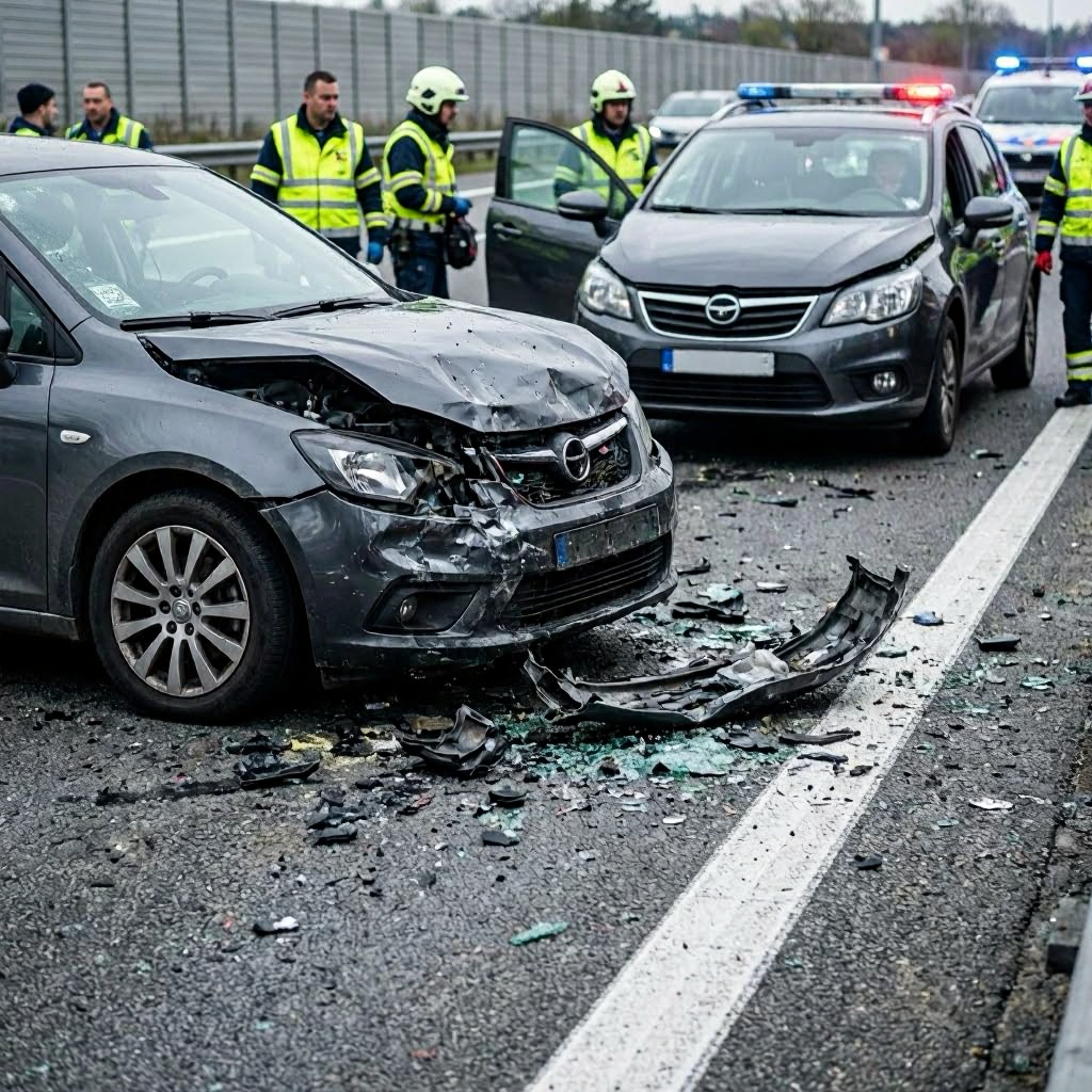 Schwerer Unfall nach Falschfahrt auf Autobahn