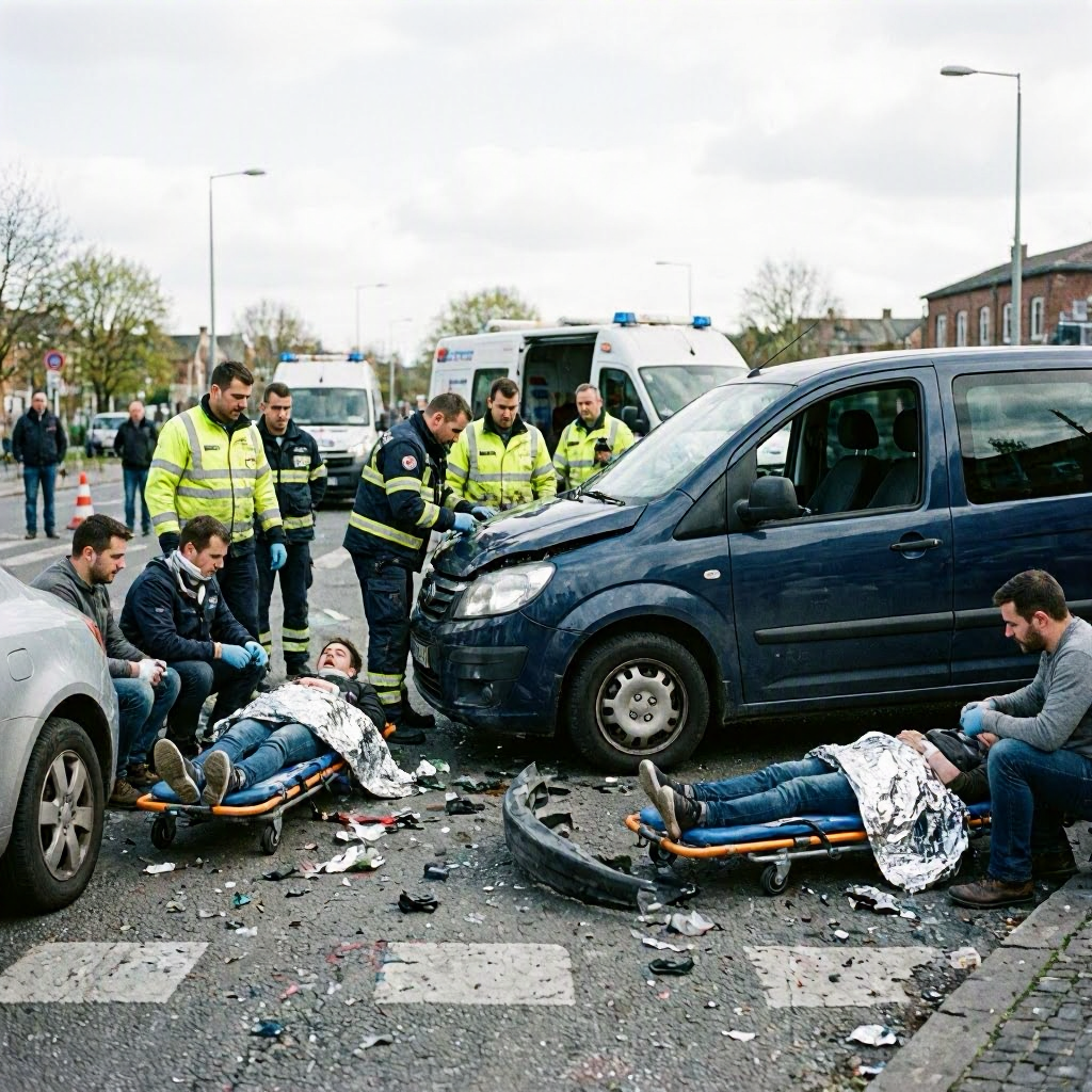 Sieben Personen bei schwerem Verkehrsunfall im Kreis Gütersloh verletzt