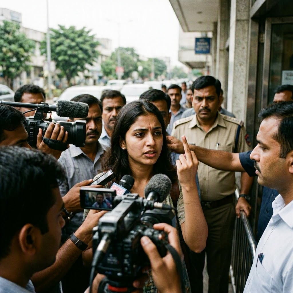 Siya Goyal's Obscene Gesture to Media Sparks Outrage in Ketan Agarwal Murder Case