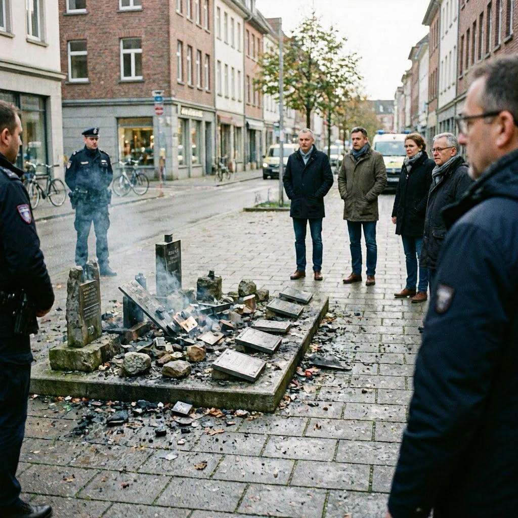 Sprengstoffanschlag auf jüdisches Gedenkprojekt in Mönchengladbach