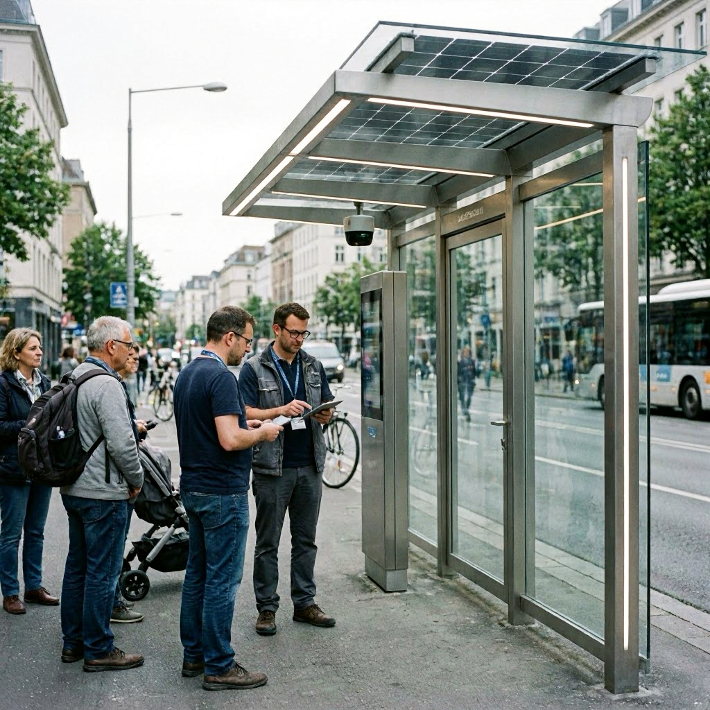 Testprojekt: Die Bus-Haltestelle der Zukunft in Berlin