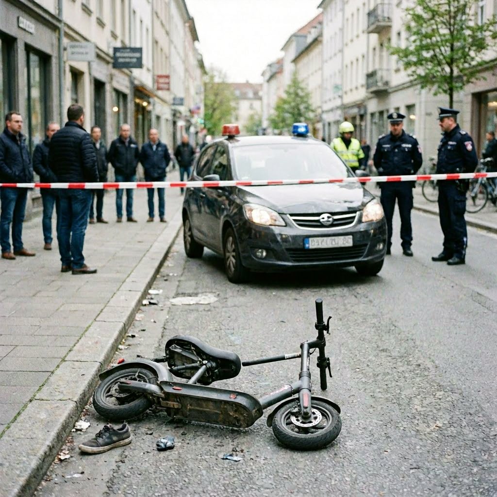 Tödlicher Unfall: 13-Jähriger auf E-Scooter stirbt nach Zusammenstoß mit Auto