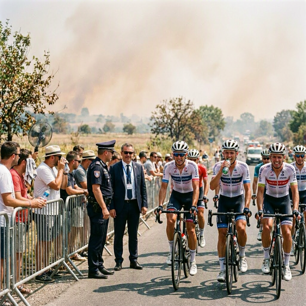 Tour de France: Waldbrände und Hitze belasten Fahrer und Fans