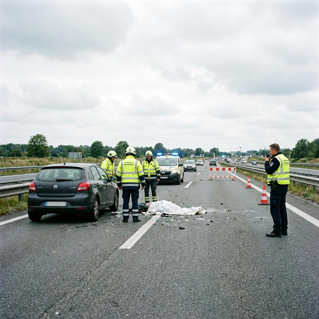 Tragödie auf A 44: 22-Jähriger nach Panne von Fahrzeug erfasst und tödlich verletzt