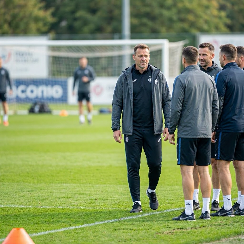 Trainingsauftakt in Gladbach: Polanski stellt sich neuem Trainerstab vor