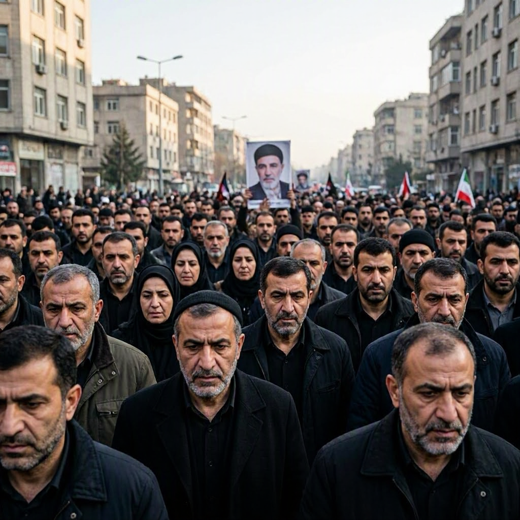 Trauerzug für Chamenei: Millionen Menschen in Teheran versammelt