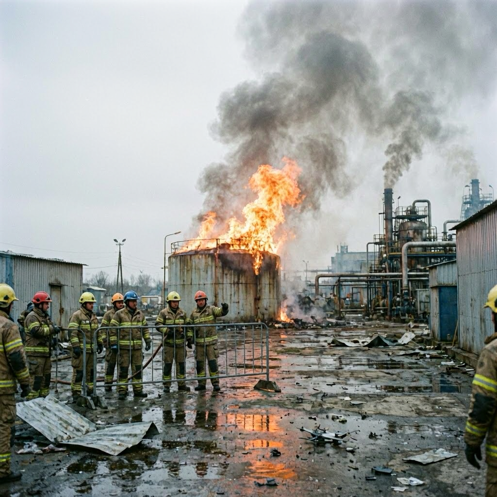 Ukrainische Drohnen setzen russische Öldepots und Raffinerien in Brand