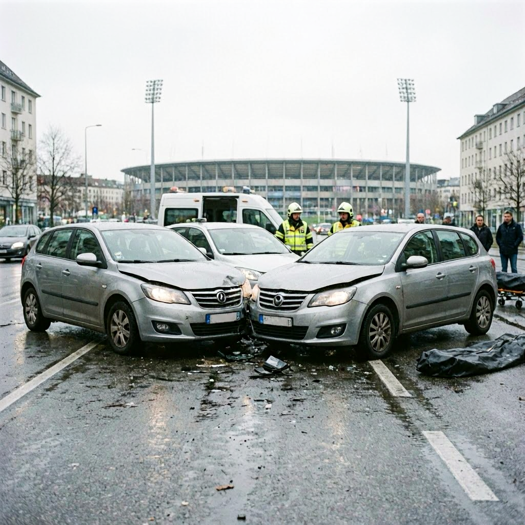 Unfall mit vier Autos in München: Ein Toter und mehrere Verletzte