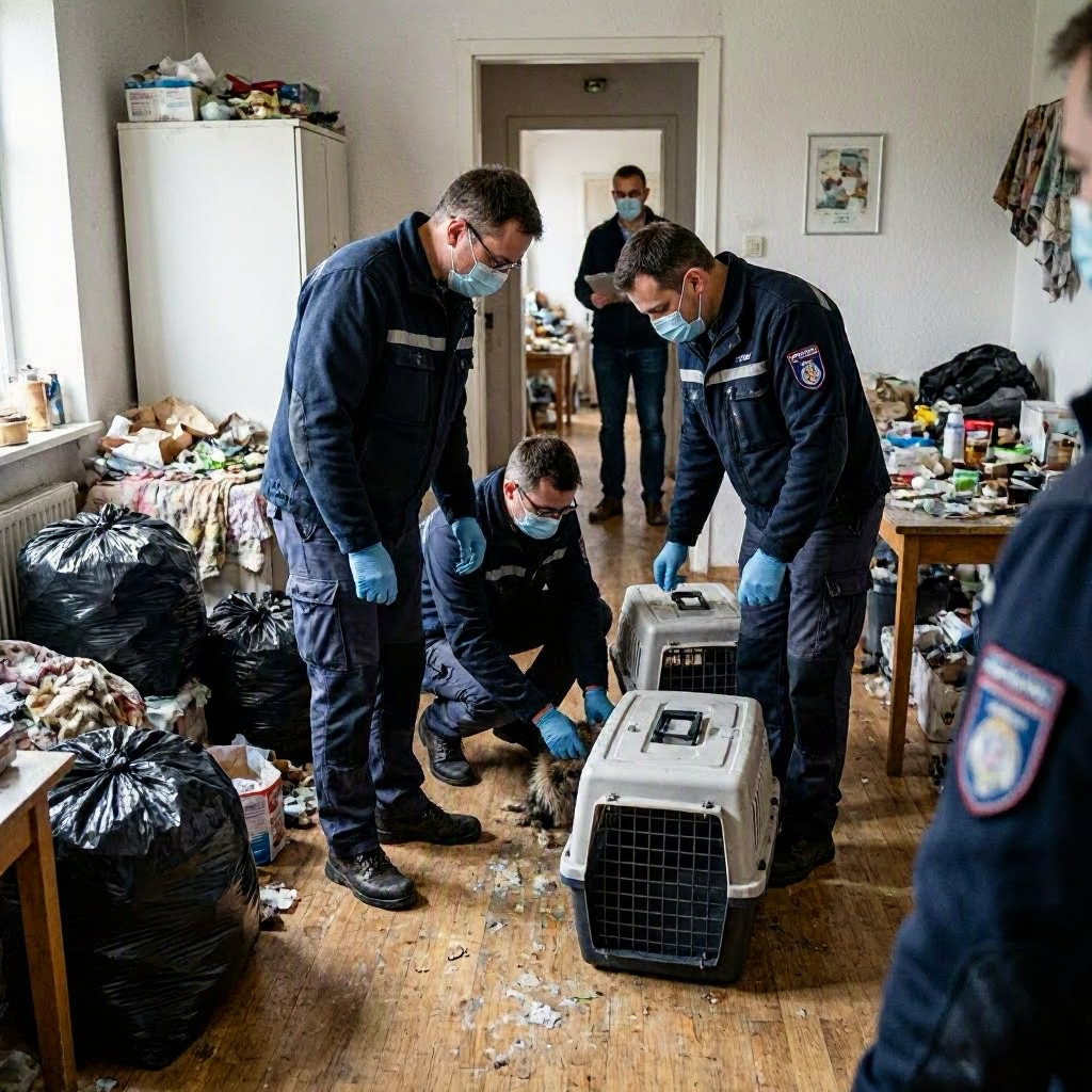 Veterinäramt rettet verwahrloste Tiere aus verwahrlostem Haushalt im Rhein-Pfalz-Kreis