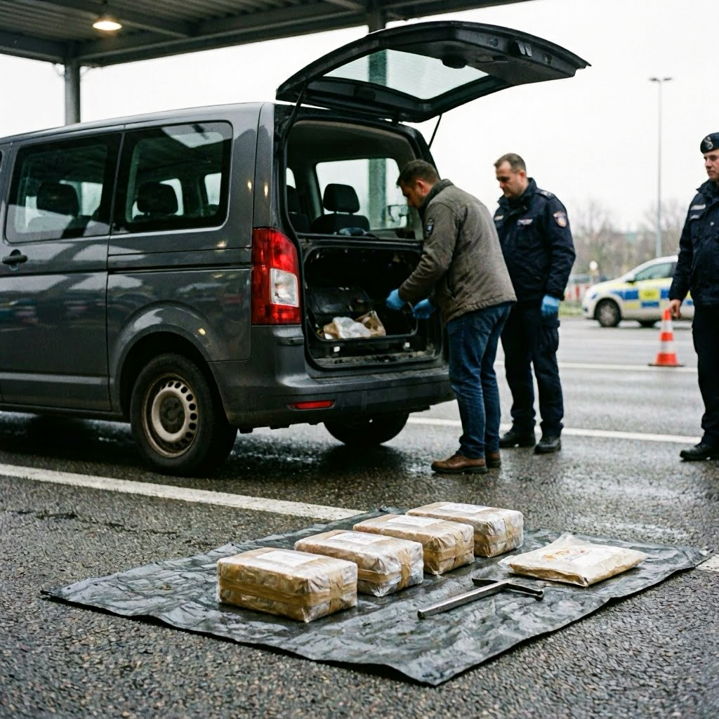 Vier Kilogramm Kokain in verstecktem Auto auf A7 entdeckt