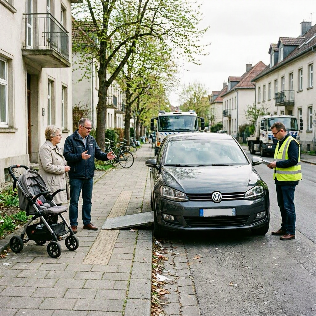 VW Golf blockiert seit April Bürgersteig in Neuental – Anwohner sind erleichtert