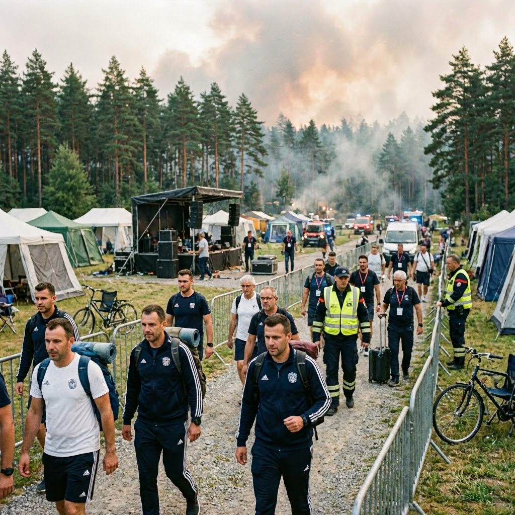 Waldbrand in Nürnberg: Campingplatz und Konzert evakuiert