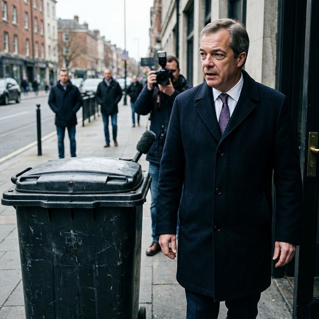 Warum Brexit-Vorkämpfer Farage eine Mülltonne fürchten muss