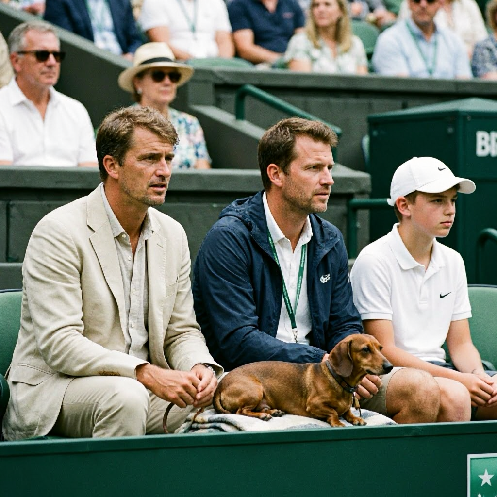 Zverevs Team in Wimbledon: Familie und Dackel an seiner Seite