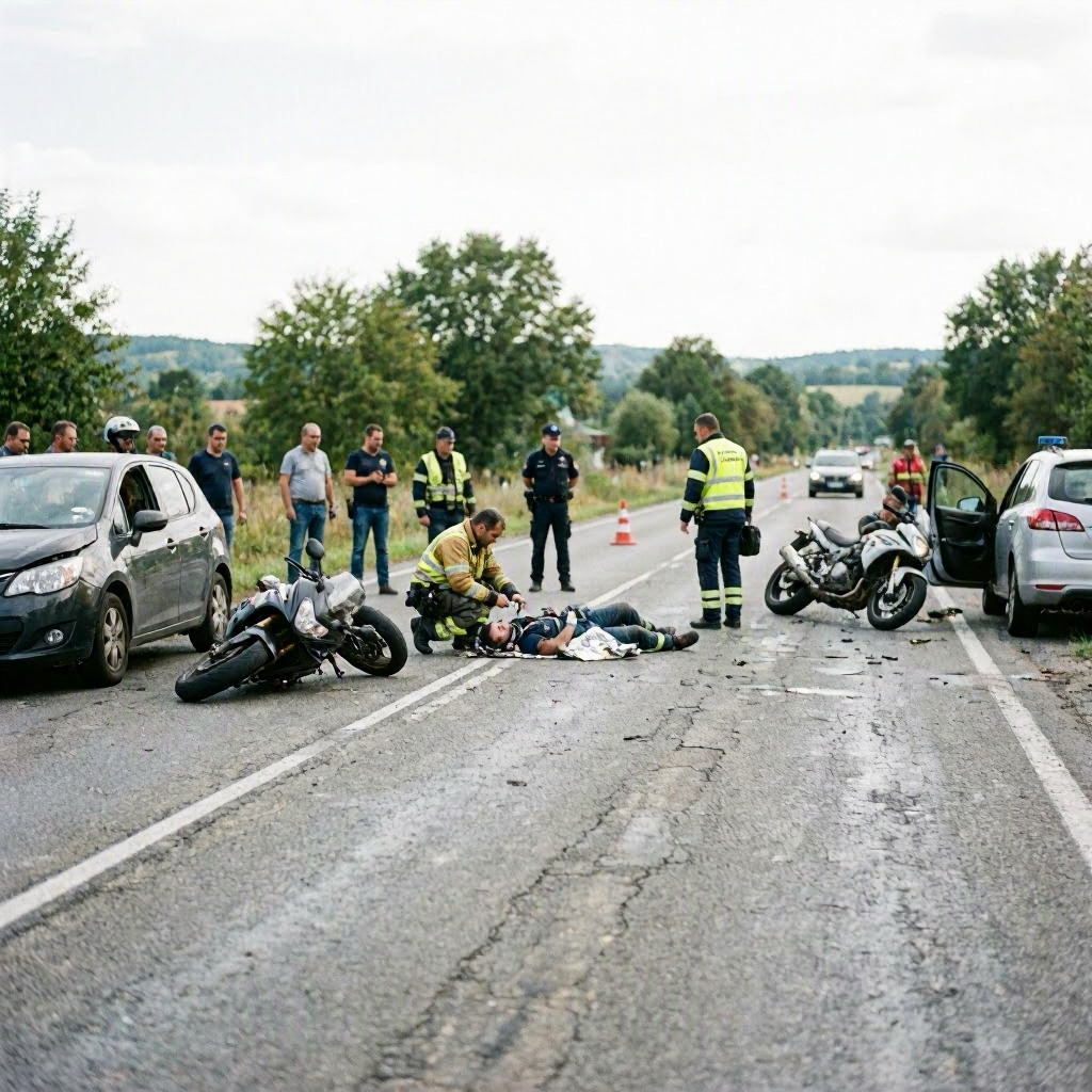 Zwei schwere Motorradunfälle bei Überholmanövern in der Region