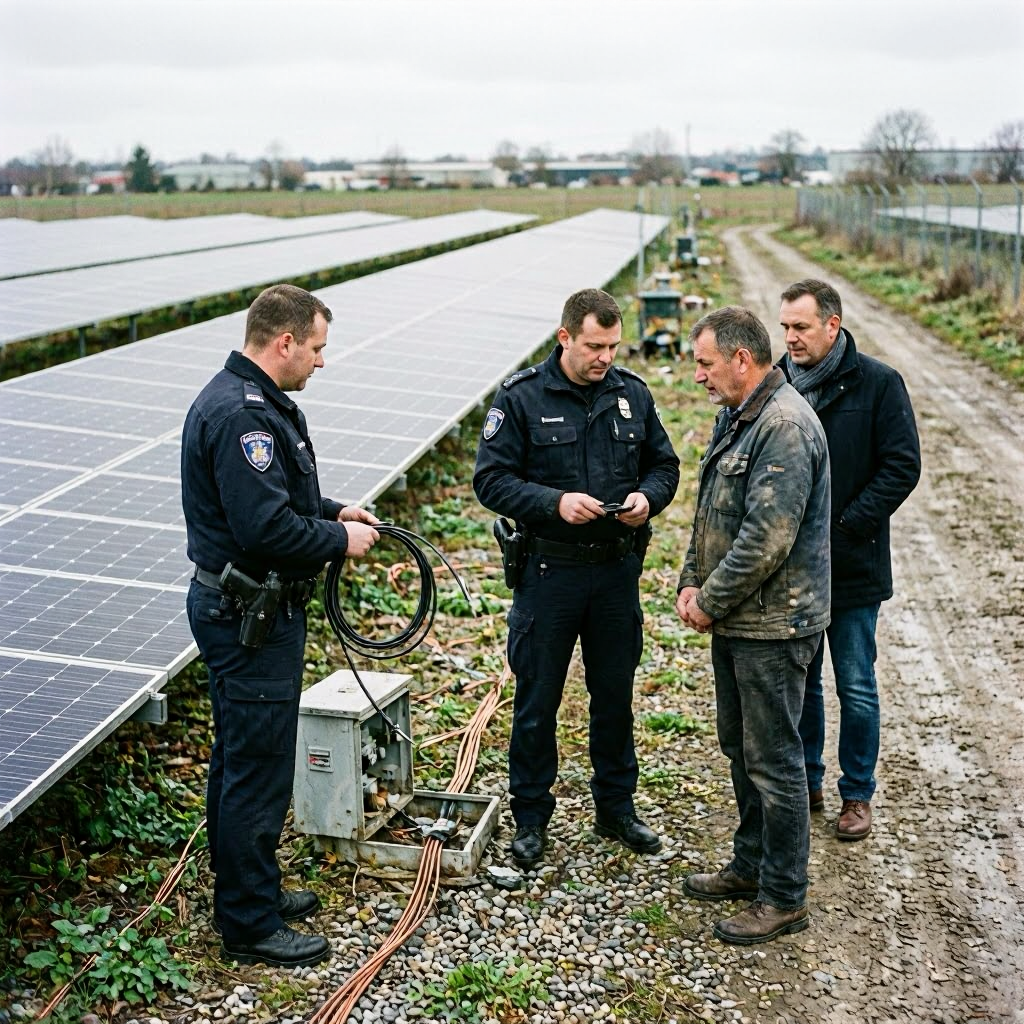 Zwei Verdächtige nach Kabeldiebstahl auf Solarfeld in Oberpfalz festgenommen